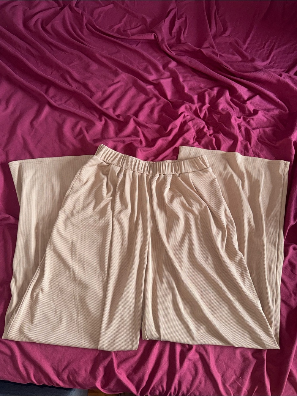 Cider Cream Wide-Leg Lounge Pants